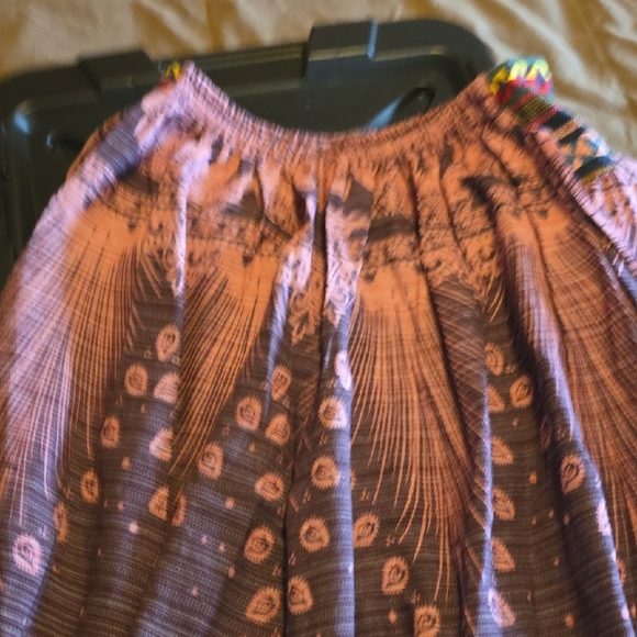 Bohemian Pink and Brown Women's Pants - Picture 7 of 11